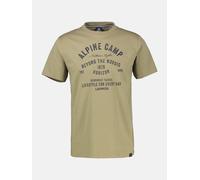 LERROS T-Shirt mit Outdoorprint in Großen Größen - Aloe Green 5XL