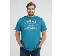 LERROS T-Shirt mit Outdoorprint in Großen Größen - Swedish Blue 4XL
