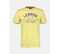 LERROS T-Shirt mit Print in Übergrößen - Faded Yellow 5XL