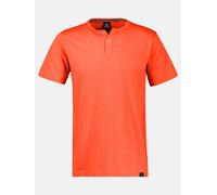 T-Shirt LERROS "T-Shirt mit Rundhalsausschnitt, grosse Größen", Jungen, Gr. 6XL, orange (vivid rot), 100% Baumwolle, Rundhals, Shirts T-Shirt, Herren T-Shirt Übergröße, 100% Baumwolle, Einfarbig, Kurz