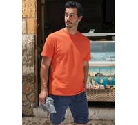 T-Shirt LERROS, Herren, Gr. XXL, vivid rot, Single Jersey, Obermaterial: 100% Baumwolle, unifarben, regular fit hüftlang, Rundhals, abgesteppt, Shirts T-Shirt, im Basic-Look (51697563-XXL) vivid rot
