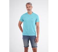 LERROS T-Shirt mit sportlichem V-Ausschnitt aus reiner Baumwolle - Reef Blue XL