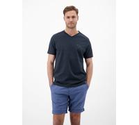 LERROS T-Shirt mit V-Neck in Strickqualität - Classic Navy S