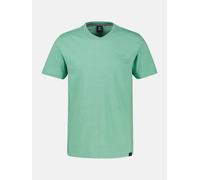 LERROS T-Shirt mit V-Neck in Strickqualität, grosse Größen - Mint Water 4XL