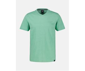 LERROS T-Shirt mit V-Neck in Strickqualität, grosse Größen - Mint Water 6XL