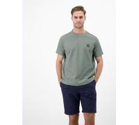 Lerros Herren T-Shirt mit Rundhals und Waffelstruktur, 100% Baumwolle – Storm Grey XXXL