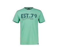 LERROS T-Shirt aus Baumwolle mit Brustprint - Mint Water XXXL