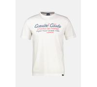 LERROS T-Shirt unifarben mit Print und 1/2-Ärmeln - Broken White 5XL