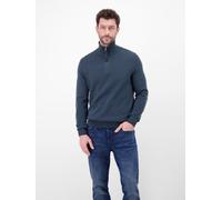 Sweatshirt LERROS "Troyer in Strukturqualität", Herren, Gr. M, blau (classic navy), 100% Baumwolle, Sweatshirts Sweatshirt, Herrensweatshirt aus 100% Baumwolle & Troyer-Kragen mit Reißverschluss (7271