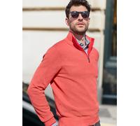 Troyer LERROS, Herren, Gr. L, vivid rot, Strick, Obermaterial: 100% Baumwolle, unifarben, normal hüftbedeckend, Rundhals, Bündchen, Pullover Troyer, mit Logo-Stickerei (44270968-L) vivid rot