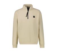 Sweatshirt LERROS "LERROS Herren Troyer in sportiver Struktur", Herren, Gr. XXL, foam weiß, 83% Baumwolle, 16% Polyester, 1% El, Sweatshirts Sweatshirt (20516640-XXL) foam weiß