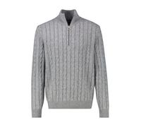 LERROS Troyer mit Zopfmuster aus Woll-Kaschmir-Mix-Klassik trifft Coolness - Platinum Grey Melange XXL