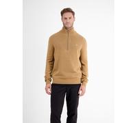 Troyer LERROS "LERROS Schurwoll-Stricktroyer mit Kaschmiranteil", Herren, Gr. L, beige (bold camel), 88% Schurwolle, 12% Kaschmir, ohne Ausschnitt, Langarm, Pullover (72882361-L) bold camel
