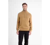 Troyer LERROS "LERROS Schurwoll-Stricktroyer mit Kaschmiranteil", Herren, Gr. XL, beige (bold camel), 88% Schurwolle, 12% Kaschmir, ohne Ausschnitt, Langarm, Pullover (72882361-XL) bold camel