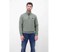 Sweatshirt LERROS "Troyer in Sweatqualität mit Waffelstruktur", Herren, Gr. XL, storm grau, 85% Baumwolle, 13% Polyester, 2% Elasthan, Sweatshirts Sweatshirt (97796950-XL) storm grau
