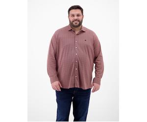 LERROS Übergrössen-Hemd mit Minimal-Karomuster - Scandinavian Red 5XL