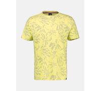 T-Shirt LERROS "LERROS", Herren, Gr. 5XL, gelb (faded gelb), 95% Baumwolle, 5% Elasthan, Rundhals, Kurzarm, Shirts (66028121-5XL) faded gelb