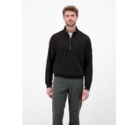 Sweater LERROS "SELA", Herren, Gr. XXL, sanftes weiß, Sweatware, Obermaterial: 90% Baumwolle, 10% Polyester, unifarben, normal hüftbedeckend, Rundhals, Bündchen, Sweatshirts, mit Troyer-Reißverschluss