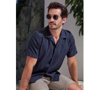 LERROS Unifarbenes Kurzarmhemd aus 100 % Baumwolle - Classic Navy XXXL