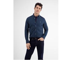 LERROS Unifarbenes Oxfordhemd - Deep Blue S