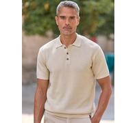 LERROS Unifarbenes Poloshirt in Strukturqualität - Soft Stone M