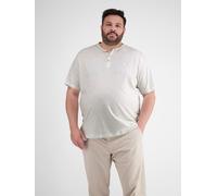 LERROS Unifarbenes Serafino-Shirt in Großen Größen - Broken White 5XL
