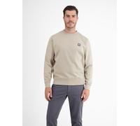 Sweatshirt LERROS "LERROS Urbaner Sweatshirtstyle", Herren, Gr. XXL, weiß (bone weiß), 50% Baumwolle, 50% Polyester, Langarm, Sweatshirts (50797327-XXL) bone weiß