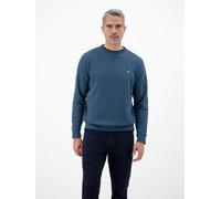 Sweatshirt LERROS "Urbaner Sweatshirtstyle, weiche Haptik", Herren, Gr. XL, storm blau, 50% Baumwolle, 50% Polyester, Sweatshirts Sweatshirt, Unifarbenes Herren-Sweatshirt, hoher Tragekomfort, REGULAR
