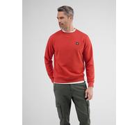 Sweatshirt LERROS "LERROS Urbaner Sweatshirtstyle", Herren, Gr. XXXL, rot (urban rot), 50% Baumwolle, 50% Polyester, Langarm, Sweatshirts (71766802-XXXL) urban rot