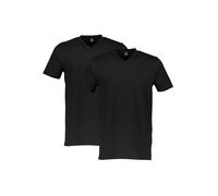 LERROS Doppelpack Herren T-Shirt, V-Neck in Premium Baumwollqualität - Black L