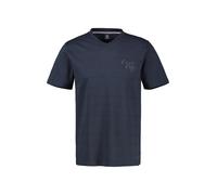 LERROS T-Shirt mit V-Neck in Strickqualität - Classic Navy XL