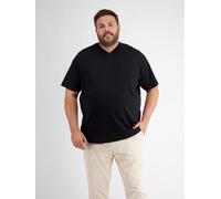 LERROS V-Neck Doppelpack Herren T-Shirt in Premium Baumwollqualität - Black 3XL