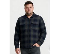 LERROS Wärmendes Karohemd mit Reißverschluss - Große Größen - Classic Navy 3XL