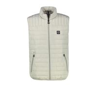 Steppweste LERROS, Herren, Gr. M, pearl grau, Web, Obermaterial: 100% Polyester, unifarben, normal hüftbedeckend, Rundhals, Westen Steppweste, mit Reißverschluss und Stehkragen (82557753-M) pearl grau
