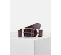 LERROS Zeitloser Ledergürtel mit Metall-Details - Dark Brown 90