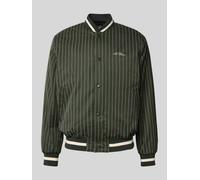 Les Deux Bomberjacke mit Label-Stitching Modell 'Varsity Tech' in Dunkelgruen, Größe L