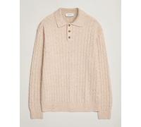 Les Deux Gustav Structured Polo Knit Light Sand Melange Beige L
