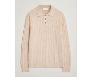 Les Deux Gustav Structured Polo Knit Light Sand Melange Beige XL
