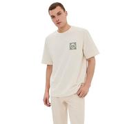 Les Deux Herren Goods T-Shirt, Elfenbein/Schnittlauchgrün, Large