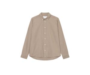 les deux - Regular Fit Freizeithemd mit Button-Down-Kragen beige - Gr. - XL