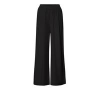 Les Lunes Lange Business Hose „Georgia Wide Leg Pants Linen“ Schwarz M