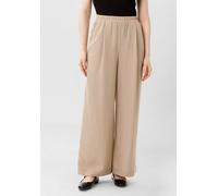 Les Lunes Lange Business Hose „Georgia Wide Leg Pants Linen“ Plaza Taupe S