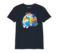 Les Schtroumpfs BOSMURFTS028 Jungen T-Shirt Because I'm Happy Butterfly, Marineblau, Größe 10 Jahre, Marineblau, 10 Jahre