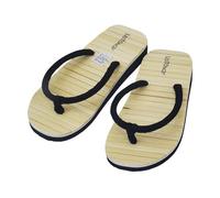 Les Tôngs BAMBOO-U gesunde Zimtlatschen - vegane Flip-Flops mit Zimtsohle Schwarz 43/44