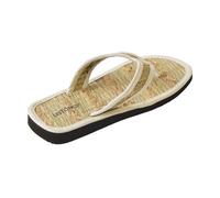 Les Tôngs Flip Flops OCEAN-V -offene Zimtlatschen aus Seegras - vegane Zimtsohle Weiß 41/42