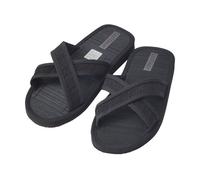 Les Tôngs Juncus-X Dark Offene Zimtlatschen vegane &Gesunde Zimtsohle Flip Flops Schwarz 43/44