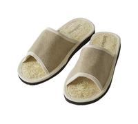 Les Tôngs Zimtlatschen LOOFA-W - Flip Flop - gesunde Wellness Zimtsohle Jute/Weiß 41/42