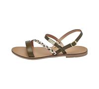 Les Tropéziennes by M. Belarbi Damen Hanano Sandalen mit Riemchen hinten, Khaki Multi, 36 EU