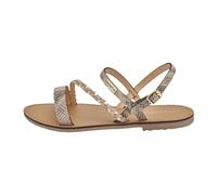 Les Tropéziennes by M. Belarbi Damen Hanano Sandalen mit Riemchen hinten, Schlangenbeige, 37 EU