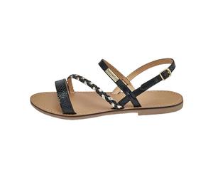 Les Tropéziennes by M. Belarbi Damen Hanano Sandalen mit Riemchen hinten, Schwarz Multi, 40 EU